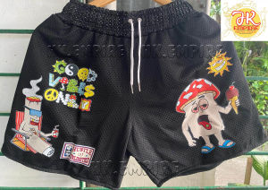 jersey short mesh short mushroom good vibes design