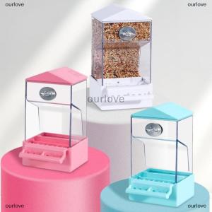 [COD] ourlove Large Capacity Pet Parrot Automatic Feeder Bird Cage Food Box Husk Separation Anti-splash Integrated Splash Feeder Pet Supplies