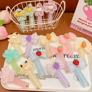 การ ์ ตูนน ่ ารัก Sanrio ผมผูกผมวง Hello Kitty My Melody Kuromi เชือกผมการ ์ ตูนอุปกรณ ์ เสริมสาวของขวัญ