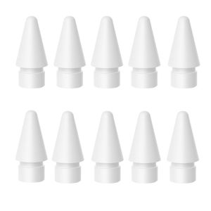 10Pcs Replacement Pencil Tips for Apple Pencil 1st / 2nd Generation iPencil Sensitivity Nib for IPad Pro Pencil 1/2 Precise Control Spare Nib
