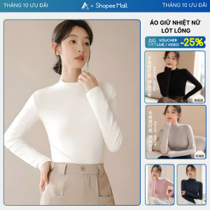 Áo giữ nhiệt nữ Azila có lót lông giữ nhiệt cổ cao ôm Body chất liệu mềm mịn thoải mái dễ phối đồ cho bạn nữ - TD43
