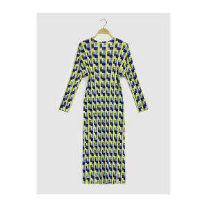 Niche Váy Nữ Dài Tay Họa Tiết Houndstooth Phong Cách Cá Tính Cao Cấp 5837