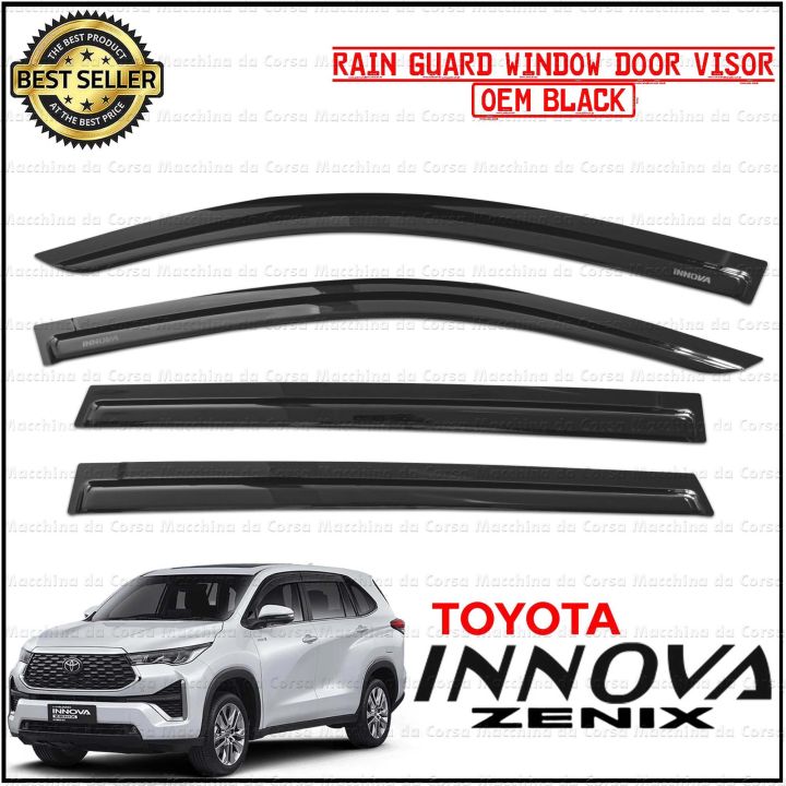 Toyota Innova Zenix 2022-2023 Rain Guard Window Visor (Black) | Lazada PH