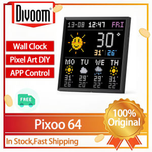 Original Divoom Pixoo 64 Digital Photo Frame with 64*64 Pixel Art LED Picture Electronic Display BoardWifi Neon Light Sign Home Decoration