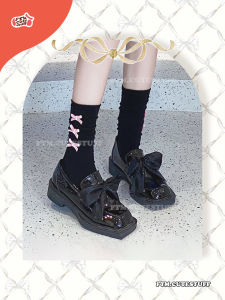 ( พร้อมส่ง ) ♡ ถุงเท้าโบว์ 𝐂𝐮𝐭𝐞 𝐁𝐨𝐰 🎀 รุ่น CB05🌷ถุงเท้าข้อกลาง