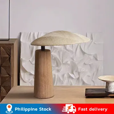💥Dream Best🔥 Designer Wabi-Sabi Vintage Retro Wooden Desk Light LED E27 Zen Art Decorative Table Lamp Living/Tea Room Sofas Study Studio Bar