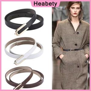 Heabety  Women Waist Belts Minimalist Pin Buckle PU Leather Thin Belt Female Waistband For Jeans Dresses Pants