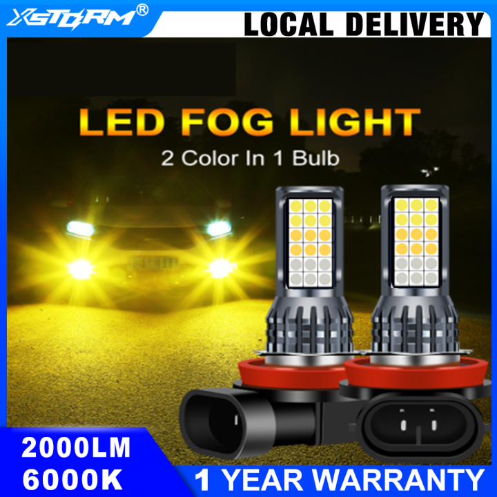 Xstorm 2PCS H11 Led Fog Light 36smd 3030 White 6000k Yellow 3000k Blue