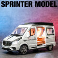 1:24ล้อแม็กรถบัส Sprinter MPV Van ล้อแม็กรถของเล่น D Iecast MPV รุ่นแสงเสียงดึงกลับเด็กของขวัญเด็กสำหรับของเล่น. 