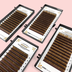 Chocolate Brown 0.05 0.07 C D Individual Eyelash Extension Dark Brown Natural Eyelash Extension Mink Colored Lashes