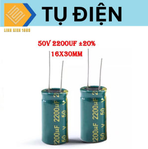 [ 2 CON ] Tụ điện 2200uf50v màu đen chân cắm xuyên lỗ