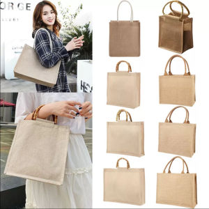 Túi Tote Vải Bố Đám Cưới Cá Tính Cho Bà Túi Đi Biển Cổ Điển Dự Tiệc Cho Cô Dâu Túi Tote Sợi Đay Phù Dâu Văn Học Món Quà Đơn Giản