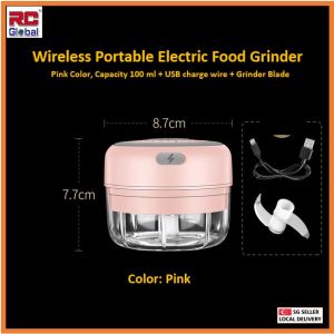 RC-Global Electric Garlic Ginger Mincer Chopper / USB charged & operated  / Spices blender / Garlic crusher for Home used
