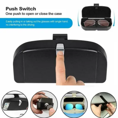 local seller Car/Vehicle Leather Card Pen Glasses Holder Sun Visor Change Clip Storage