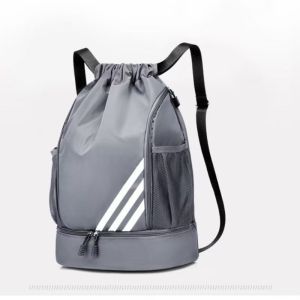 High Quality Casual Backpack Large Capacity Sport Drawstring Backpack With Shoes Pouch Travel Outdoor Bag Basketball Swimming Fitness Backpack Dry And Wet Separation