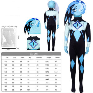 clu Cookie Run Kingdom Black Shadow Milk Biscuit bodysuit role play cosplay cloth Halloween party ulc