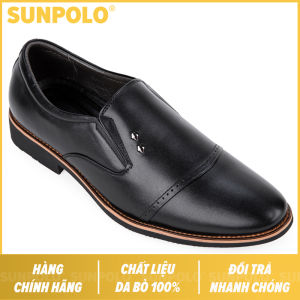 Giày nam da bò công sở SUNPOLO SPH309 (Đen Nâu)