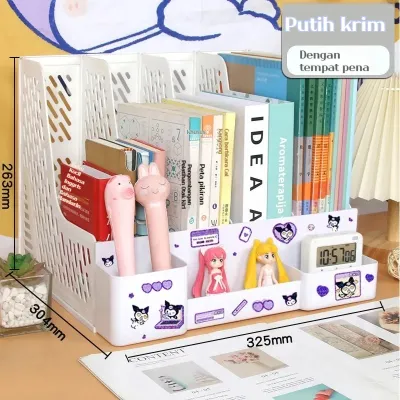 COD Rak Buku Rak Penyimpanan Desktop Organizer File Organizer Box File Rak Pena