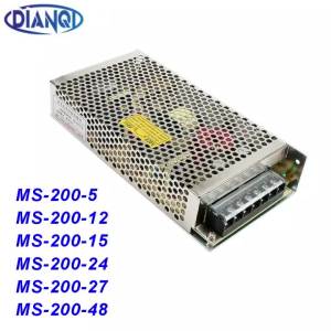 Dianqi power supply 200W 40A 5v 12v 15v 24V 27v 48V power suply mini size power supply unit led AC DC converter MS-200-5