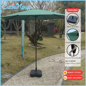 CUTIEHAUS 2.7M Big Patio Garden Umbrealla Outdoor Camping UV Umbrella Hotel Swimmung pool Sunshade Payung Rekreasi Luar - Fulfilled by Cutiehaus