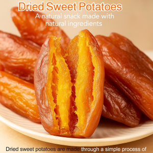 Sugar Free Dried Sweet Potato Snacks Soft Sweet Skin-On 250g Healthy Delicious Meal Replacement Vegan Fitness Food