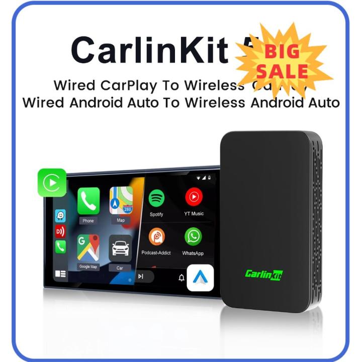 ⭐ [100% ORIGINAL] ⭐ CarlinKit 5.0 Wireless CarPlay Android Auto For ...