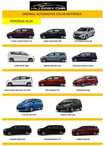 PERODUA ALZA Automotive Original COLOR CODE Touch Up Paint 10ML