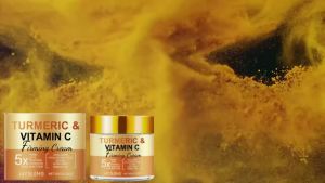 Jaysuing Turmeric Vitamin C Cream Gentle Care Hydrating Nourishing and Moisturizing Skin Firming and Rejuvenation