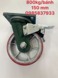 Bánh xe siêu tải chịu dàu 800 kg 150 mm tiêu chuẩn Nhật xoay khóa tại Máy NTT bảo hành dài hạn độ bền cao hiệu quả