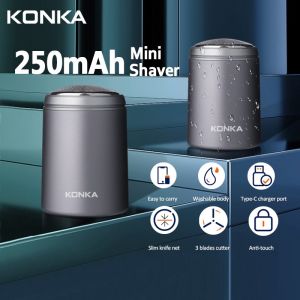Aigo x Konka Electric Shaver Mini Shaver Portable Beard Trimmer for Men Rechargeable Shaver Anti-clamp Razor pencukur Konka Electric Shaver