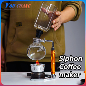 Handheld Siphon Coffee Maker Heat-resistant Glass Coffee Filter Kit Japanese Style Homemade Coffee Machine