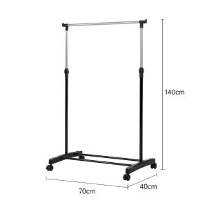 Thejoyful ราวแขวนผ้าปรับระดับได้ ราวตากผ้า ราวแขวนเสื้อผ้า ราวตากผ้ามีล้อ ราวตากผ้าสแตนเลส ปรับระดับได้ มีล้อ เเข็งเเรง