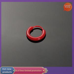 Graceful 10Pcs Colorful Resin Hoop Earrings Cute Tiny Earrings For Women Girls Simple Versatile Ear Buckle Jewelry Accessories Gifts