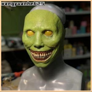 [WYH Store] 👗 Smile Exorcism Halloween Ghost Mask Festival Bar Masquerade Haunted House Horror Mask Role Play Smile White Face White Eye Mask
