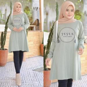 Baju Atasan Wanita Jumbo Rope Tunik Kaos Katun Combed 24s S M L XL XXL 3XL Tunik Wanita Bahan Adem