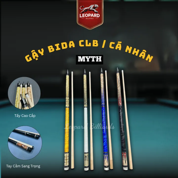 Cơ Bida Myth Lỗ Lip 3C Gậy Cho CLB , Cá Nhân Chất Lượng Cao LEOPARD BILLIARDS