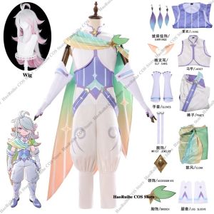 Hot Game Roco Kingdom Iris Cosplay Costume Wigs Cloak Gloves Elf Ears And Accessories Outfit Role Play Halloween Carnival Party h2610