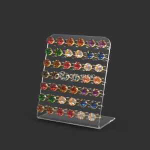 EARRINGS EARRING EAR STUD STUDS JEWELRY JEWELLERY HOLDER STORAGE ORGANIZER MINI SMALL RACK CASE SHOWCASE DISPLAY STAND TRANSPARENT ACRYLIC 42 HOLES TEMPAT PENYIMPANAN RAK PAJANGAN ANTING PERHIASAN AKRILIK BENING MINIMALIST MINIMALIS ELEGAN KEKINIAN MODERN