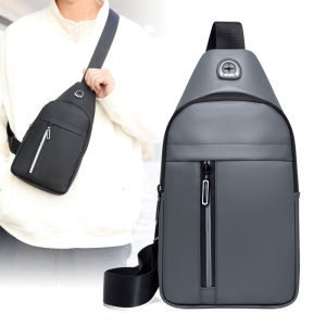 Túi đeo chéo nam cao cấp kháng nước phong cách hàn quốc chất liệu vải dù có lỗ nhét tai nghe L2 T236