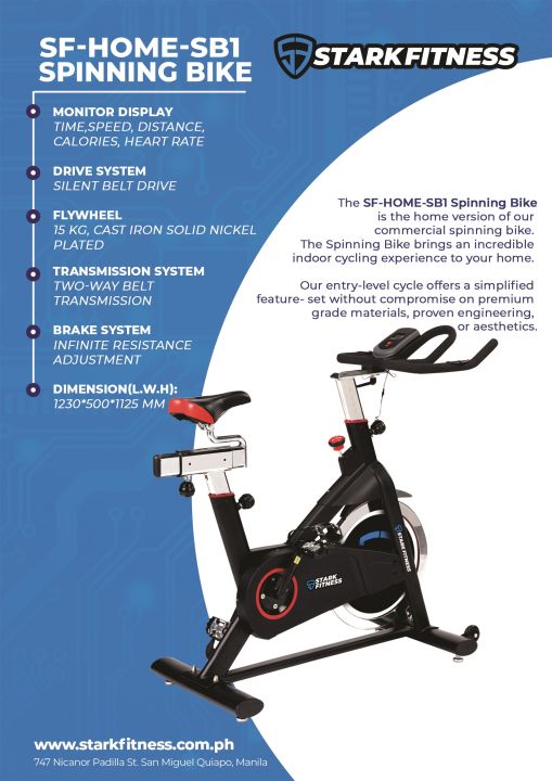 Stark Fitness Home Spinning Bike Interactive Stationary Bikes