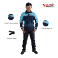 Wearpack Safety Proyek Pria Keren Warna Biru Dongker Biru Muda Semi Jaket Premium Raja Wearpack. 