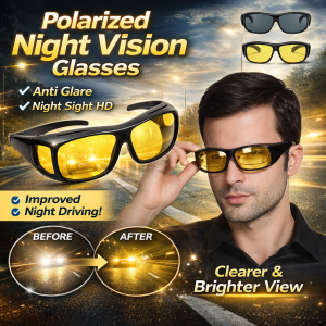 Polarized Night Vision Glasses HD Vision Driving Glasses Driving Glasses Anti Glare Wraparound Anti Glare Sunglasses