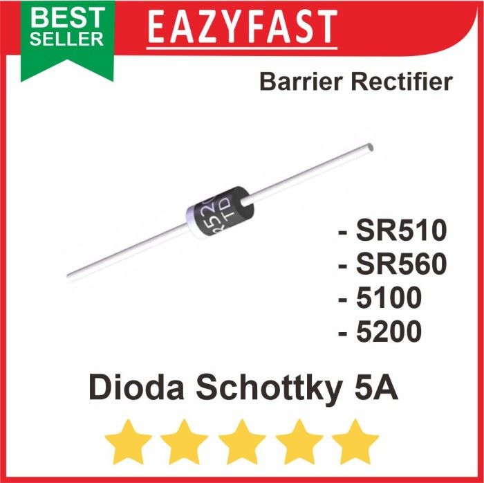 Dioda Schottky 5A 5 A SR510 SR560 SR5100 SR5200 SR Barrier Diode
