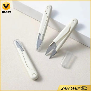 U-Shape Thread Trimmer Cutter Spring Scissor Embroidery Sewing Snips Steel Craft Supplies Stainless Steel Spring Scissors Portable Tailor Scissors U-Shaped with Cover Safety Small Scissors Cross Stitch DIY Tool