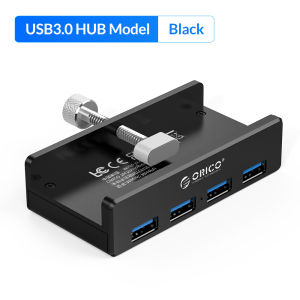 ORICO Aluminum External Multi 4 Ports USB 3.0 HUB High Speed USB Splitter Adapter Clip-type HUB for Desktop Laptop Computer Accessories(MH4PU)