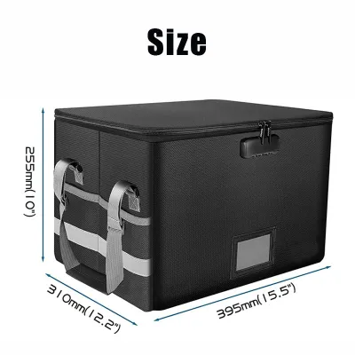 High Quality File Storage Box Organizer Multifunctional Stackable Storage Box Large Capacity Fireproof and Waterproof Documents Storage Box Storage Box Organizer Big Size with Handle with Lock