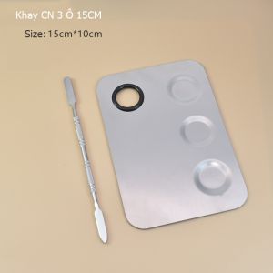 Khay Trộn Nền Trang Điểm Kèm Que Tán Chống Gỉ An Toàn Bộ Bảng Trộn Kem Nền Makeup Chuyên Nghiệp Cho Lớp Nền Mỏng Mịn