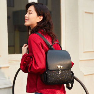 FOXER jenama wanita tampal cantum zip kapasiti besar ransel reka bentuk baru beg baru wanita beg galas beg beg bahu