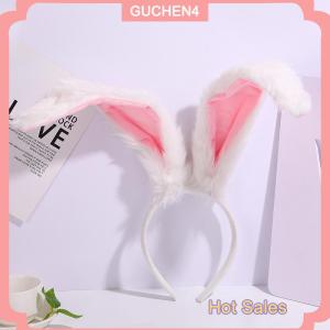 GUCHEN4🎀 Nữ Cô Gái Dễ Thương Lolita Cosplay Headband Fluffy Sang Trọng Ngọt Ngào Dài Thỏ Bunny Tai Bandana Tóc Hoop Phim Hoạt Hình Phim Hoạt Hình Headpiece
