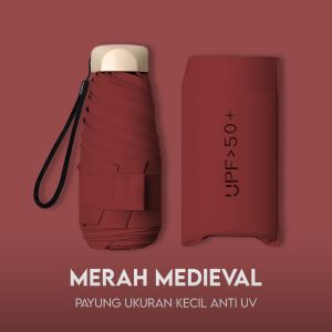 Payung Lipat Mini Kecil Anti UV UPF50 Matahari Pocket Ukuran Ponsel HP Portable Premium Umbrella Souvenir Gift Kado
